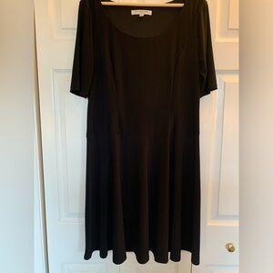 Black dress with scoop neck